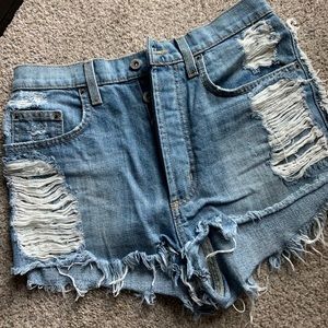 Carmar Ripped Denim Jean Shorts